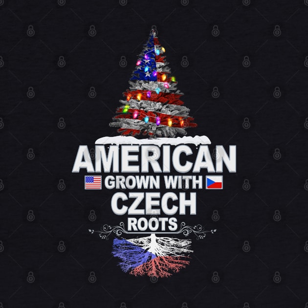 Christmas Tree  American Grown With Czech Roots - Gift for Czech From Czech Republic by Country Flags